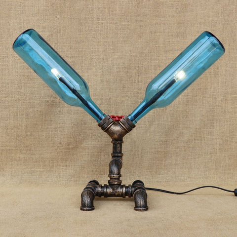Glass Bottle Table Lamp