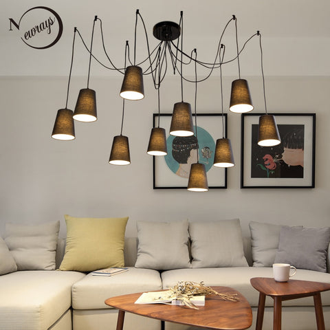 spider braided pendant lamp