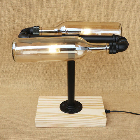 Modern Glass Bottle Table Lamp